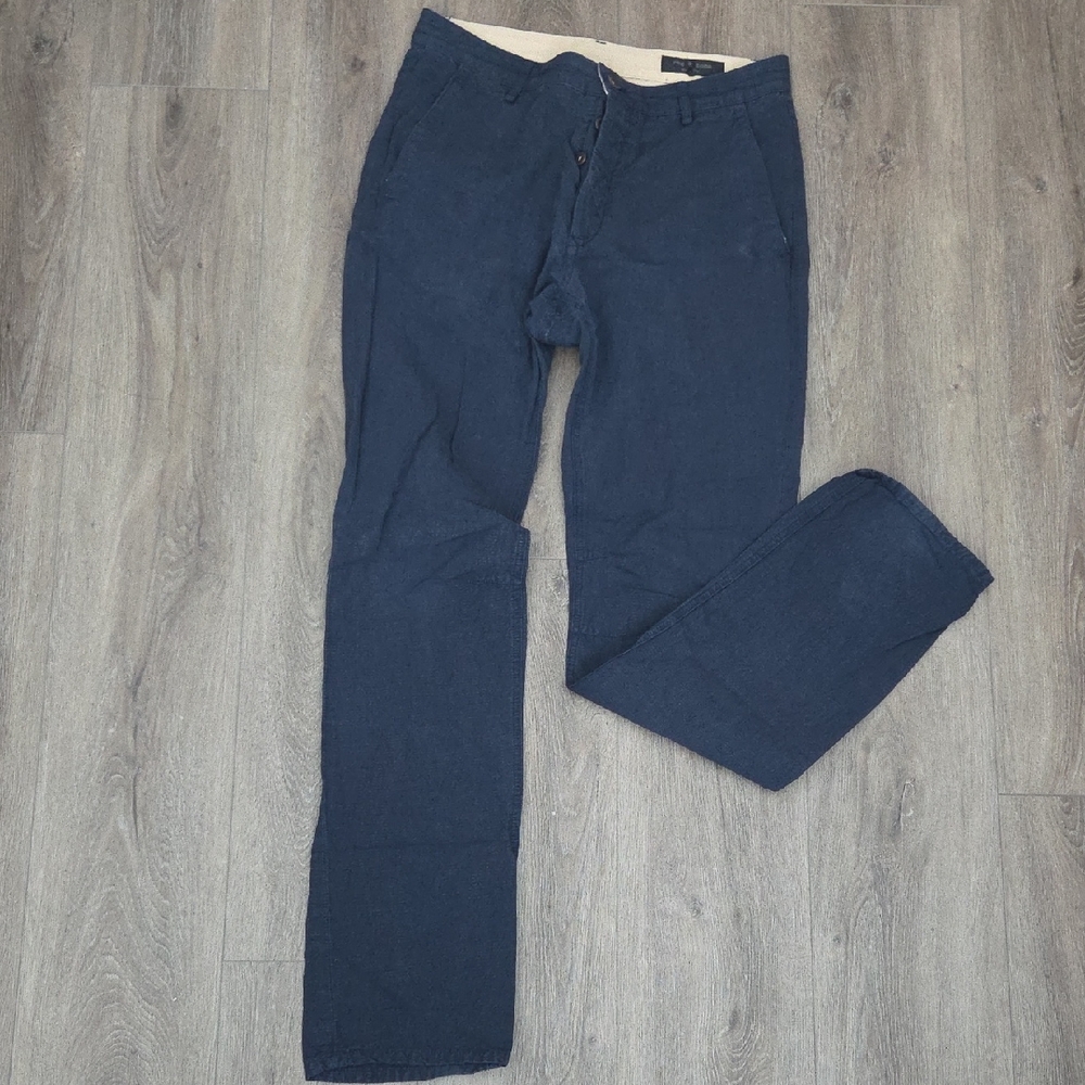 rag & bone Men's Dark Navy Twill Pants Size Size 32